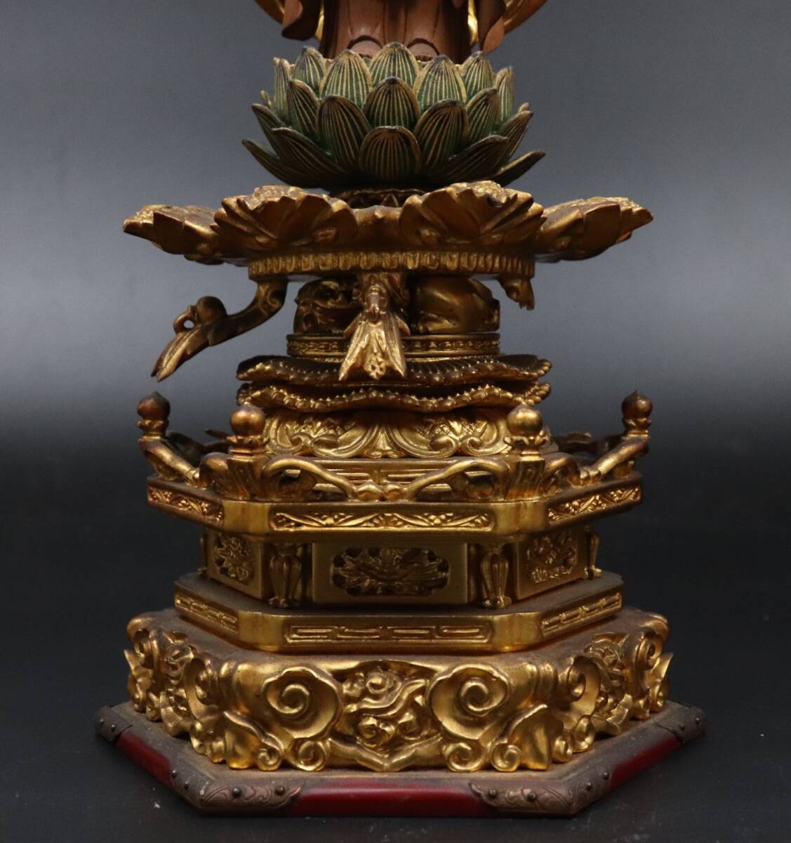 【T388】仏教美術 木造 阿弥陀如来像 仏像の画像3
