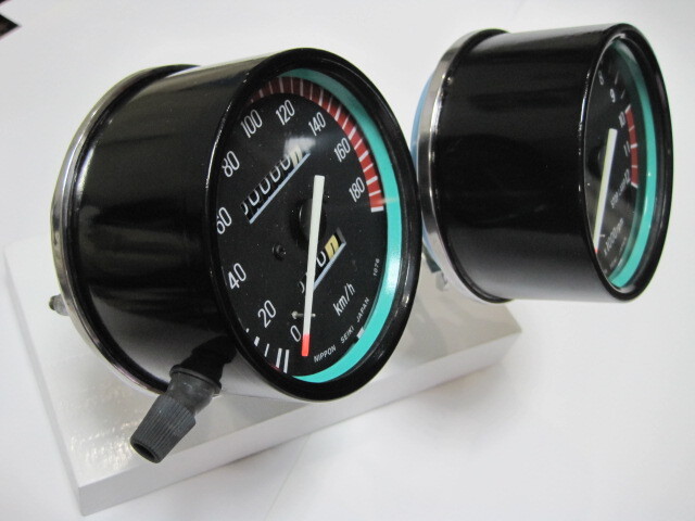  Kawasaki Z400FX original Nippon Seiki made speed meter & tachometer stoplamp attaching [2 piece set ] overhaul settled! speed warning light wiring less search Z1Z2