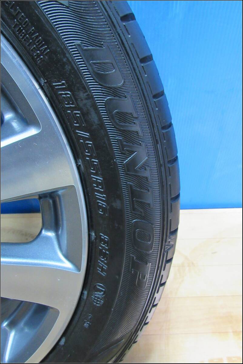 ★★5813★★ダンロップ185/55R16夏・2021年タイヤ・ホンダ純正16×6J・ET53・穴4・PCD100・フィットGE8・アルミホイール4本★★の画像3