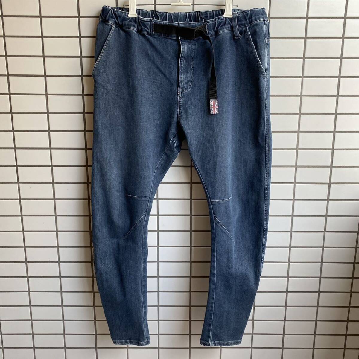 The DUFFER of ST.GEORGE DRAPING DENIM：360°伸縮 ハイストレッチ 立体裁断イージーデニムパンツ サイズL ジーンズ ダファー ストレッチ_画像1