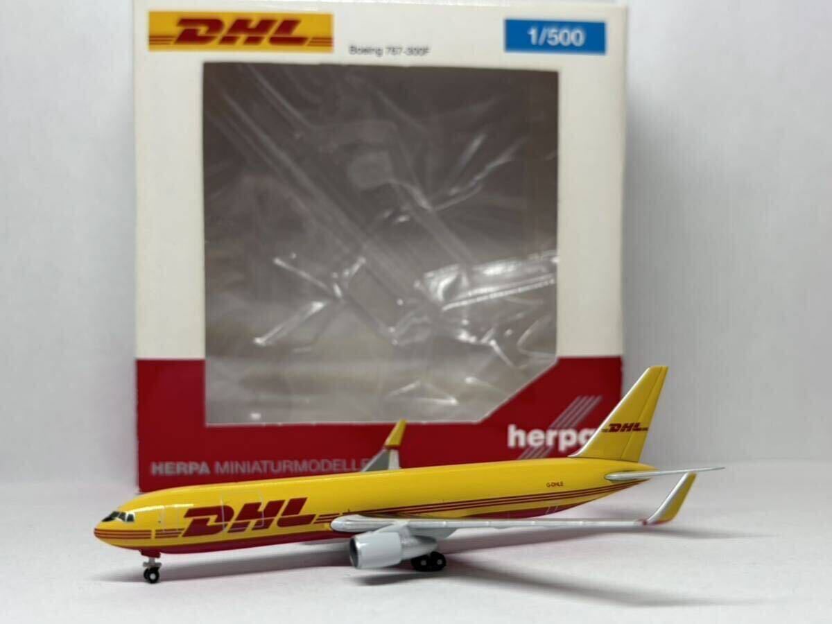 1/500 Herpa DHL Air UK Boeing767-300F G-DHLE 767-300 ボーイング B767 イギリス 貨物機 ヘルパの画像1