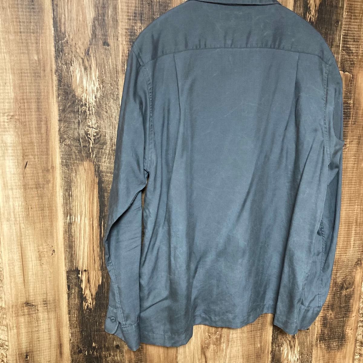 【URBAN RESEARCH 】メルトツイルボックスシャツ チャコールグレー  Sサイズ　オープンカラーシャツ　定価12.100