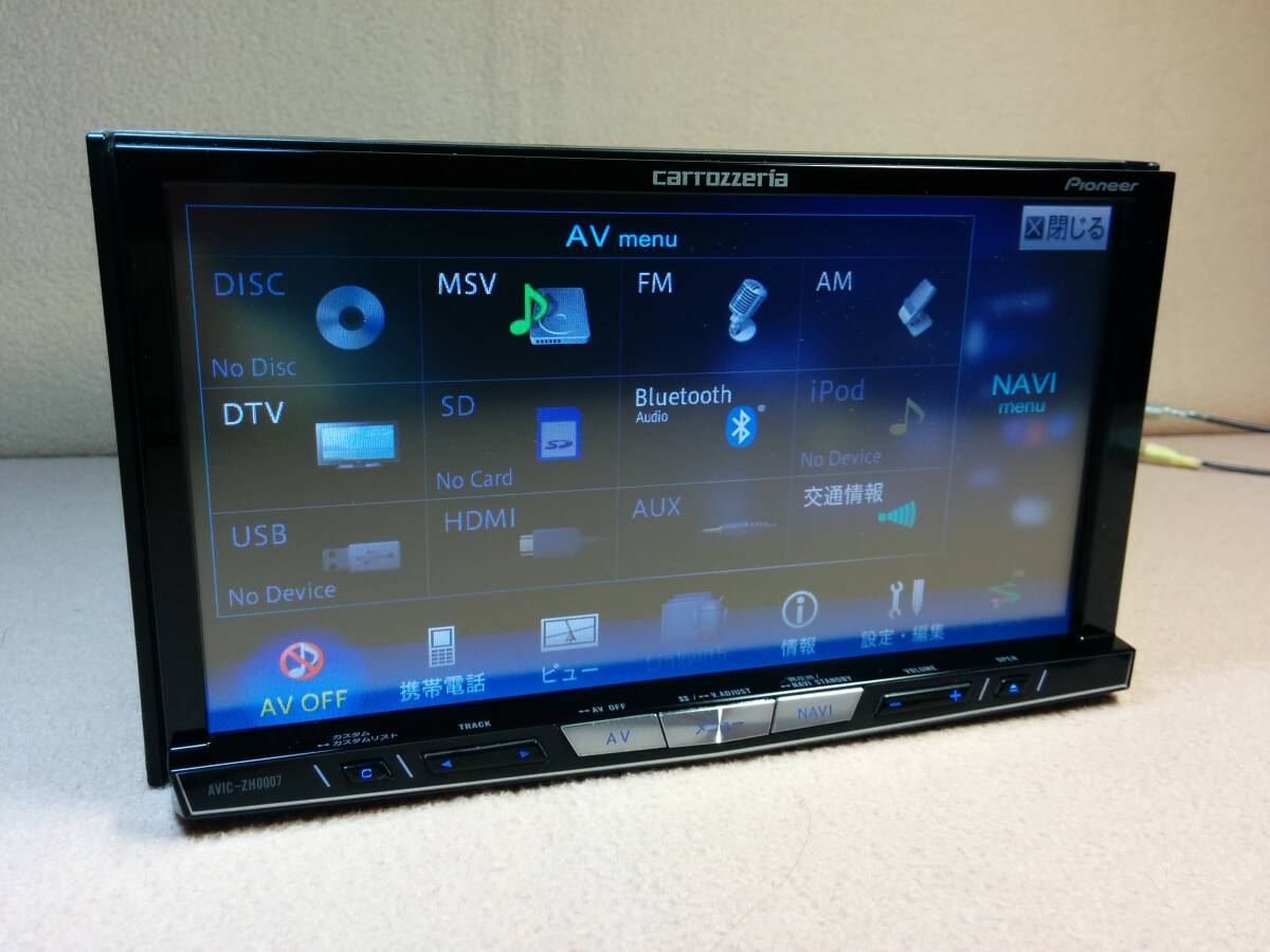[美品/高速SSD仕様 AVIC-ZH0007] 最新2023年11月更新地図&最新オービス [動作品/整備済/フルセット/USB線付] ZH0009 ZH0077 ZH0099 ZH0999の画像4