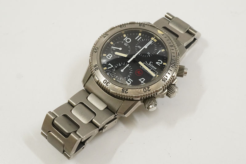 1円~【356】Sinn／ジン 103 クロノグラフ 自動巻き デイデイト メンズ 正規品ベルト 腕時計の画像5