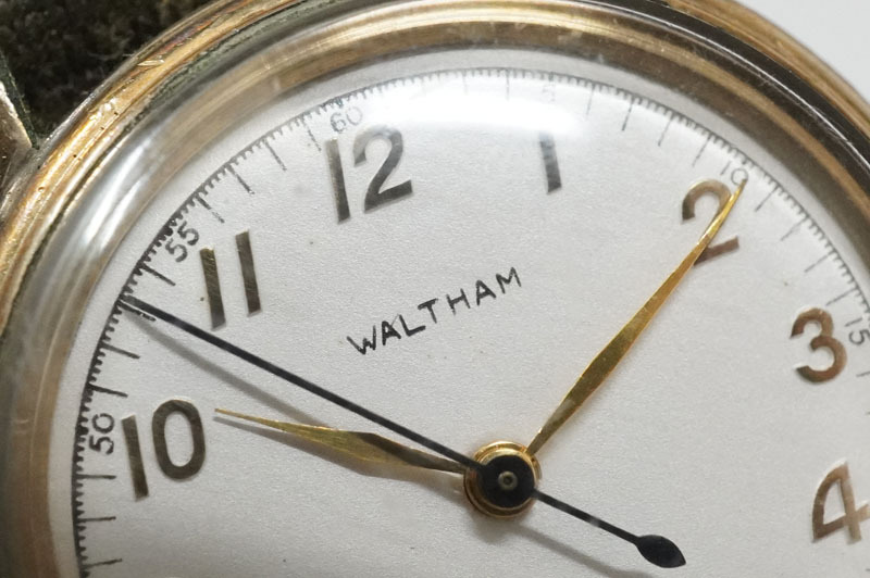 1円~【410】実働 WALTHAM／ウォルサム 手巻き ゴールド メンズ 腕時計 アンティーク の画像3