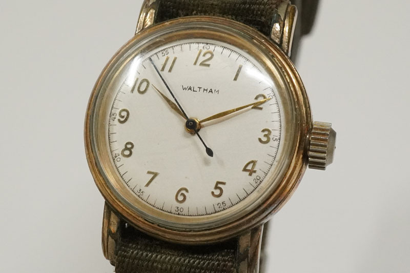1円~【410】実働 WALTHAM／ウォルサム 手巻き ゴールド メンズ 腕時計 アンティーク の画像1