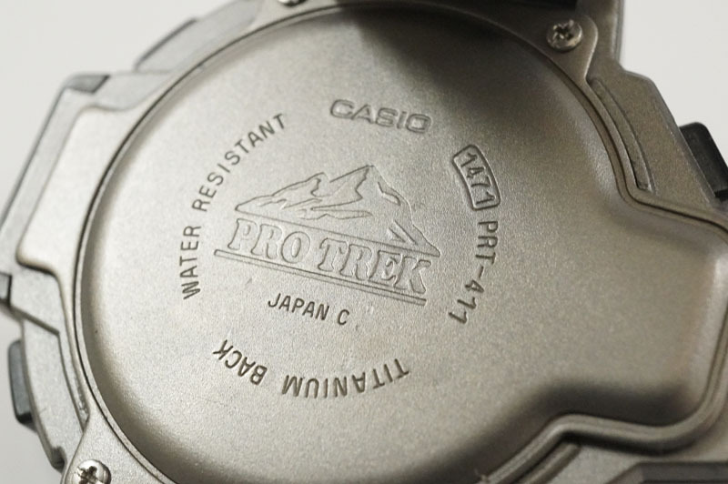 1円~【441】実働 CASIO／カシオ PRT-411 PROTREK／プロトレック クオーツ メンズ TRIPLE SENSOR 腕時計 正規品ベルトの画像10