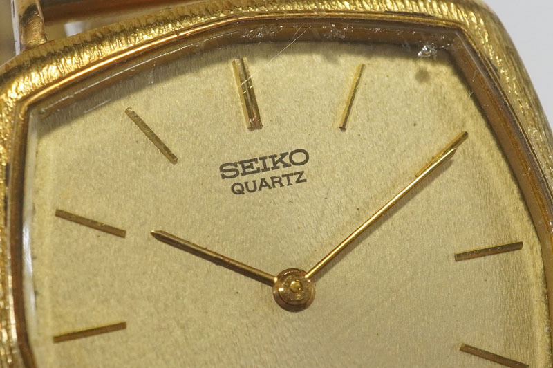 1円~【527】SEIKO／セイコー 【金無垢 18K 63.90g】 7820-5390 クオーツ ゴールド メンズ 腕時計の画像2