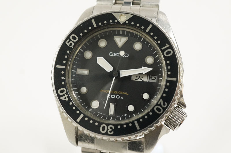 1円~【531】実働 SEIKO／セイコー ダイバーズ PROFESSIONAL 200m 7C43-602L クオーツ デイデイト メンズ 腕時計の画像1