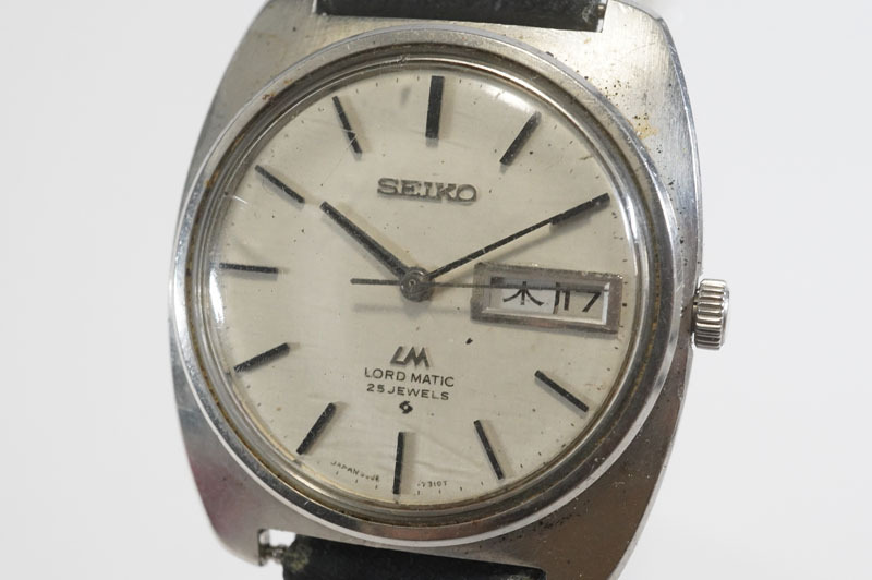 1円~【575】実働 SEIKO／セイコー 5606-7310 LORD MATIC 手巻き ボーイズ ユニセックス デイデイト 25JEWELS 腕時計の画像1