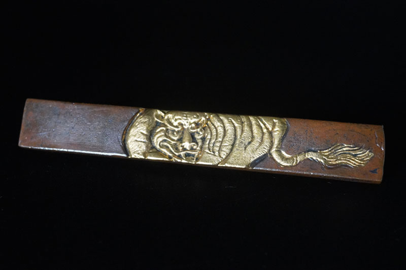【647】宗珉 小柄 日本刀装具 獅子 武具 小道具の画像2