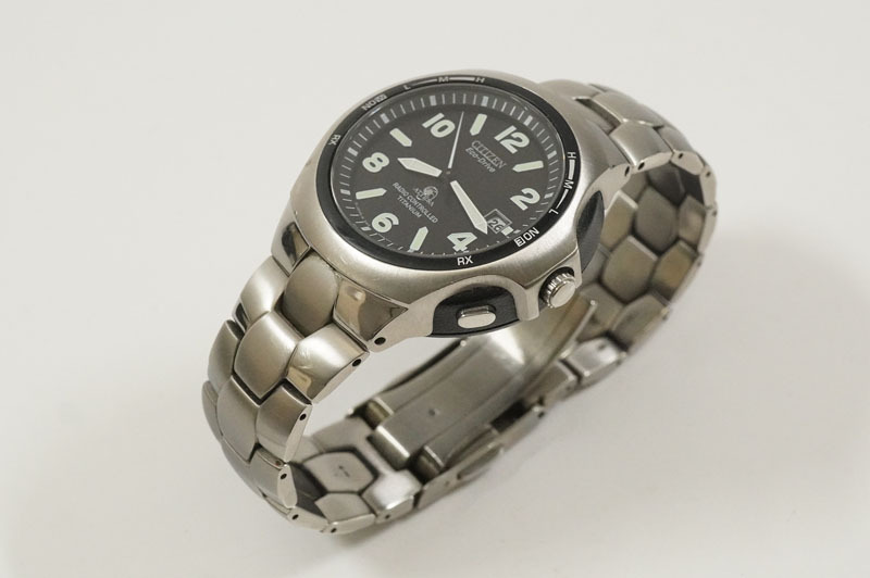 1 иен ~[651] действующий CITIZEN| Citizen A412-T005727 ATTESA| Atessa Eco-Drive| Eko-Drive мужские наручные часы стандартный товар ремень 