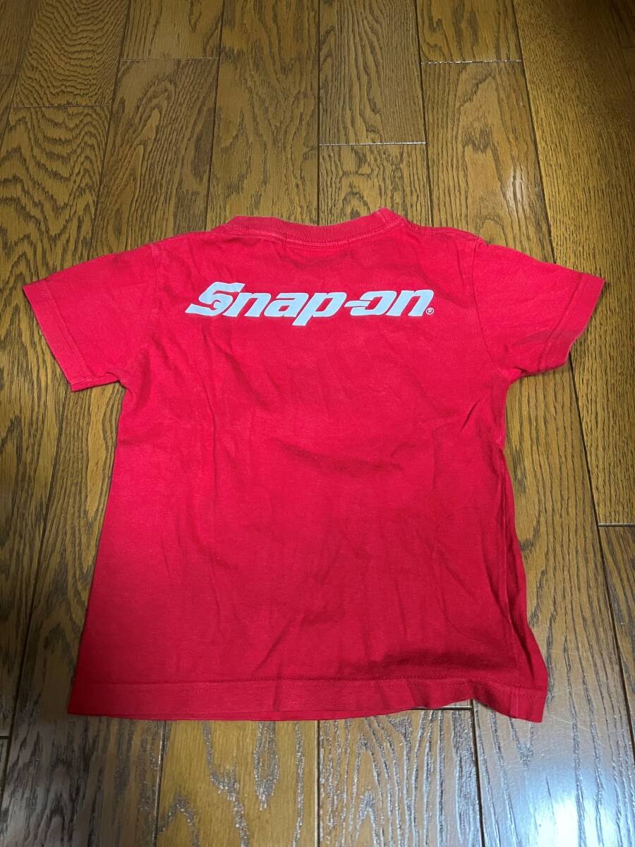 Snap-on ( Snap-on ) T-shirt red red bus Kids for children 120 size about 