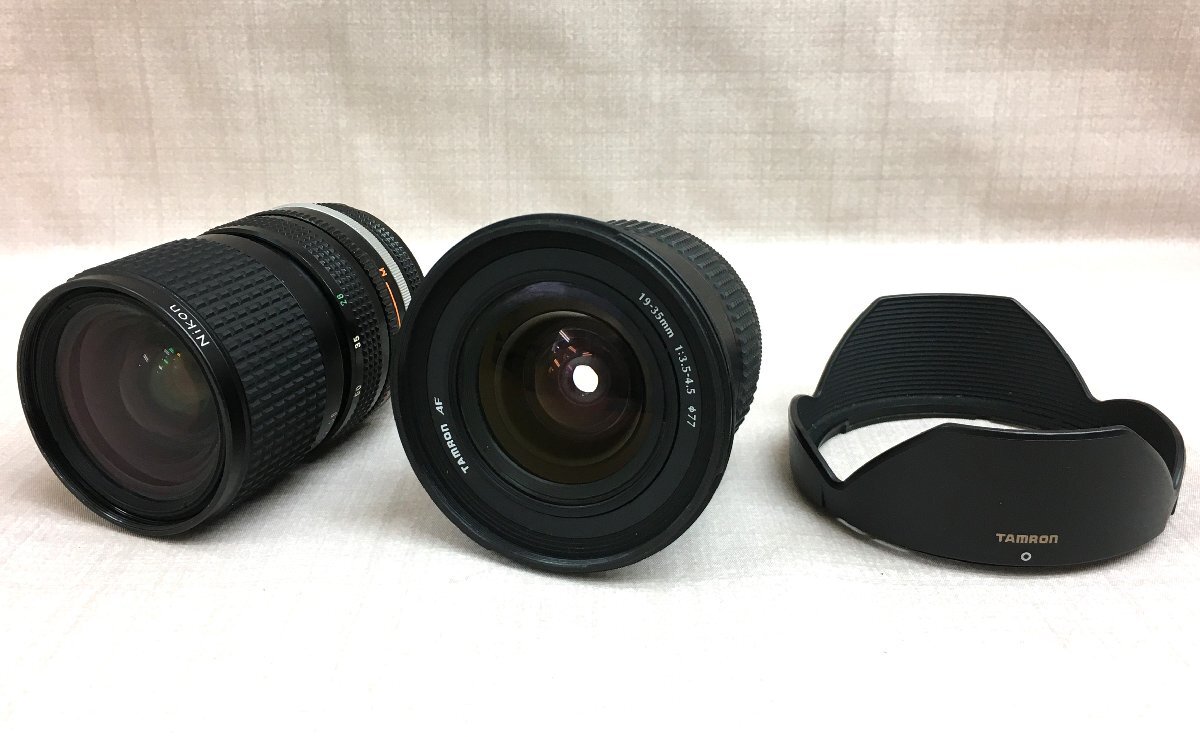 【大黒屋】中古 レンズ 2本 「Nikon Zoom NiKKOR 2.8～8.5mm 1:3.5-4.5」「TAMRON AF 19-35mm 1:3.5-4.5」の画像1