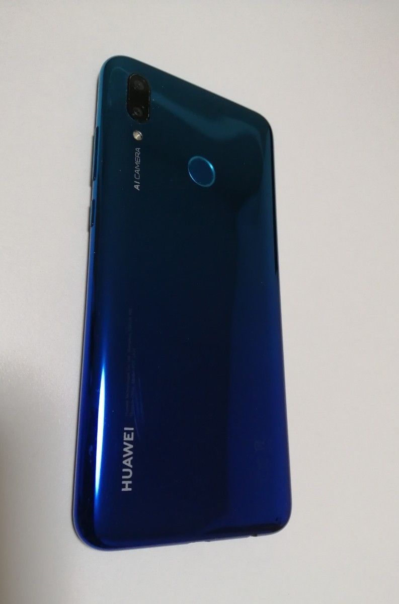 Huawei nova lite3 液晶 画面 割れ  ブルー スマホ 本体