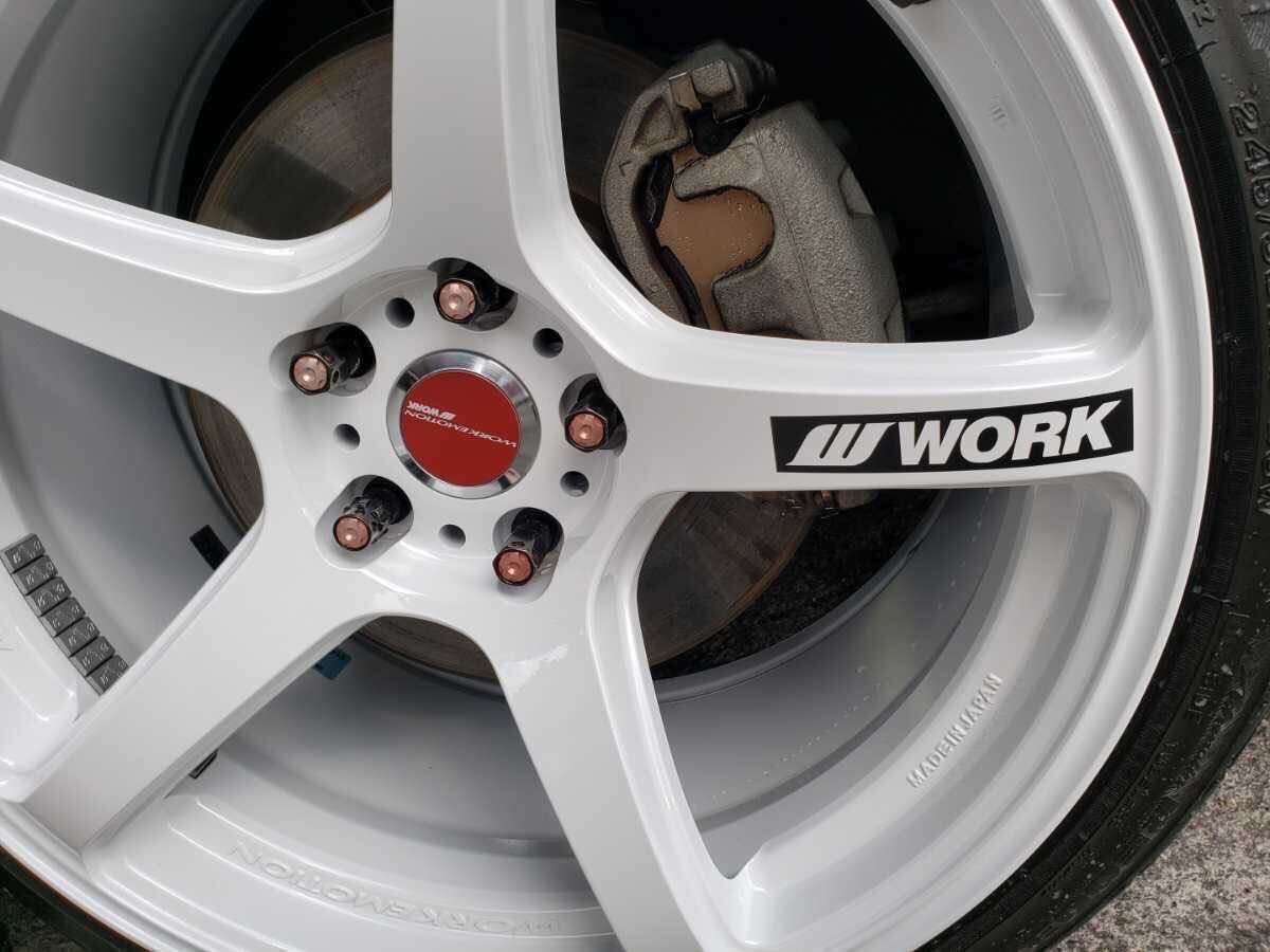 ホイールステッカー３ 4枚セット WORKEMOTION WORK kiwami T5R T7R D9R M8R RS11 ZR10 MEISTER EQUIPの画像1