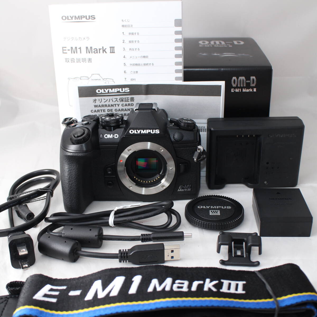 ☆新品級・ショット数1169☆ OLYMPUS ミラーレス一眼カメラ OM-D E-M1 MarkIII ボディー ブラック オリンパス #2032の画像1