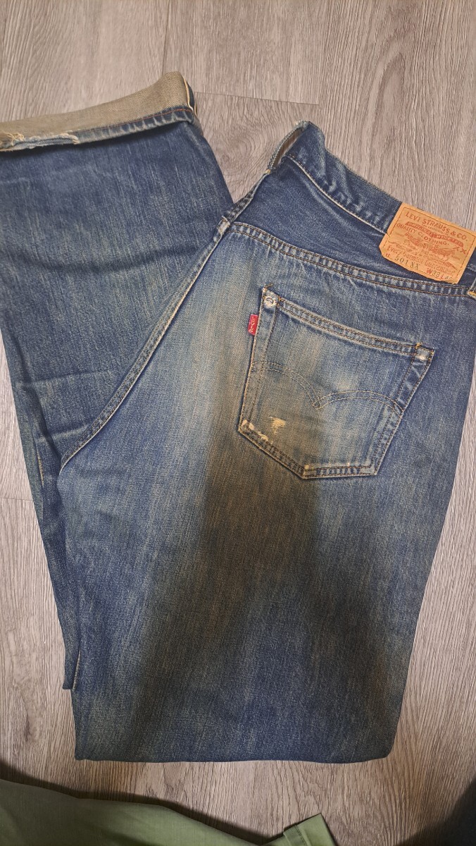501 jpy ~ selling out * reprint Levi\'s America made 501xx w38 damage repair BIG E ( search ) red ear 66 previous term Levi's Vintage old clothes 