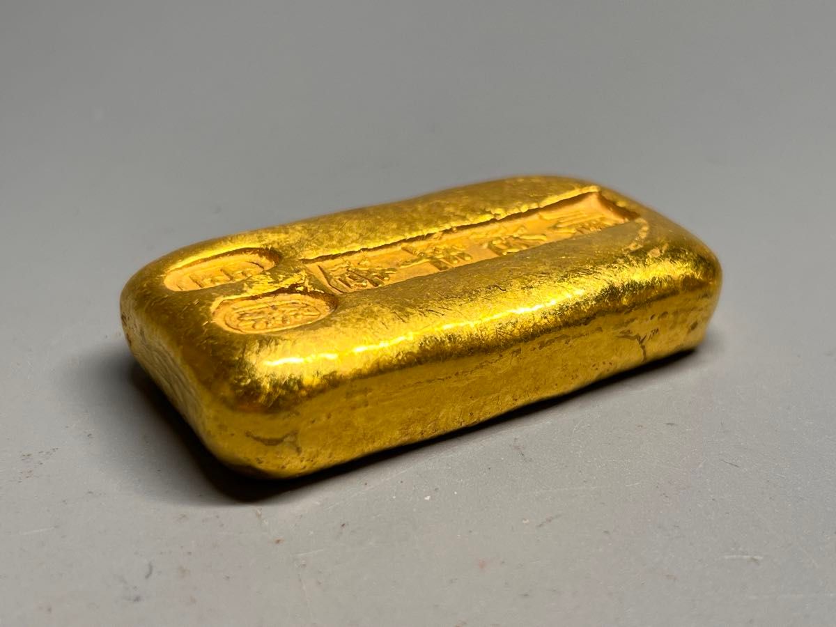 中国古金 金錠 金塊 在銘 大清順治古銭 足赤 厚重 置物 金鳳祥 中国古金 金錠 金塊 在銘 大清順治古銭 足赤 厚重 置物 金鳳祥