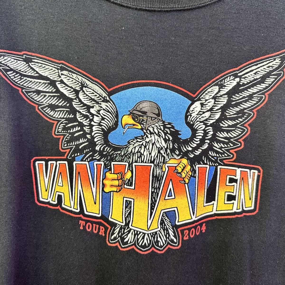 VAN NALEN ヴァンヘイレン バンドTシャツ ブラック　黒 USA製 古着 プリントTシャツ 2004アメリカツアー XLサイズ ヴィンテージ_画像4