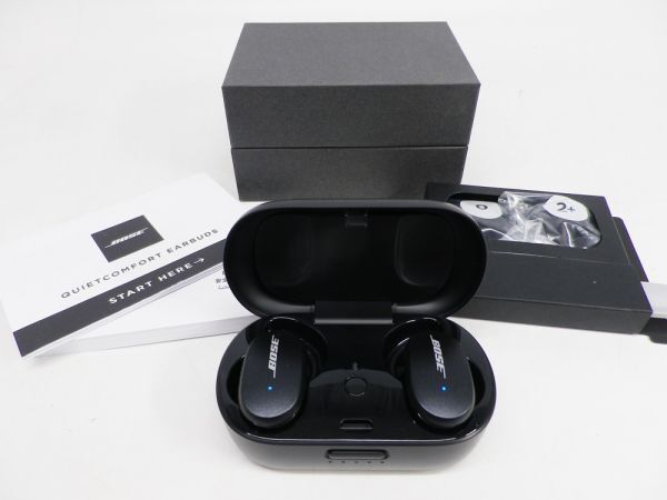 05●a097☆中古美品　ボーズ　ワイヤレスイヤホン　QuietComfort Earbuds　429708　ブラック　防滴仕様　Bluetooth　現状_画像1