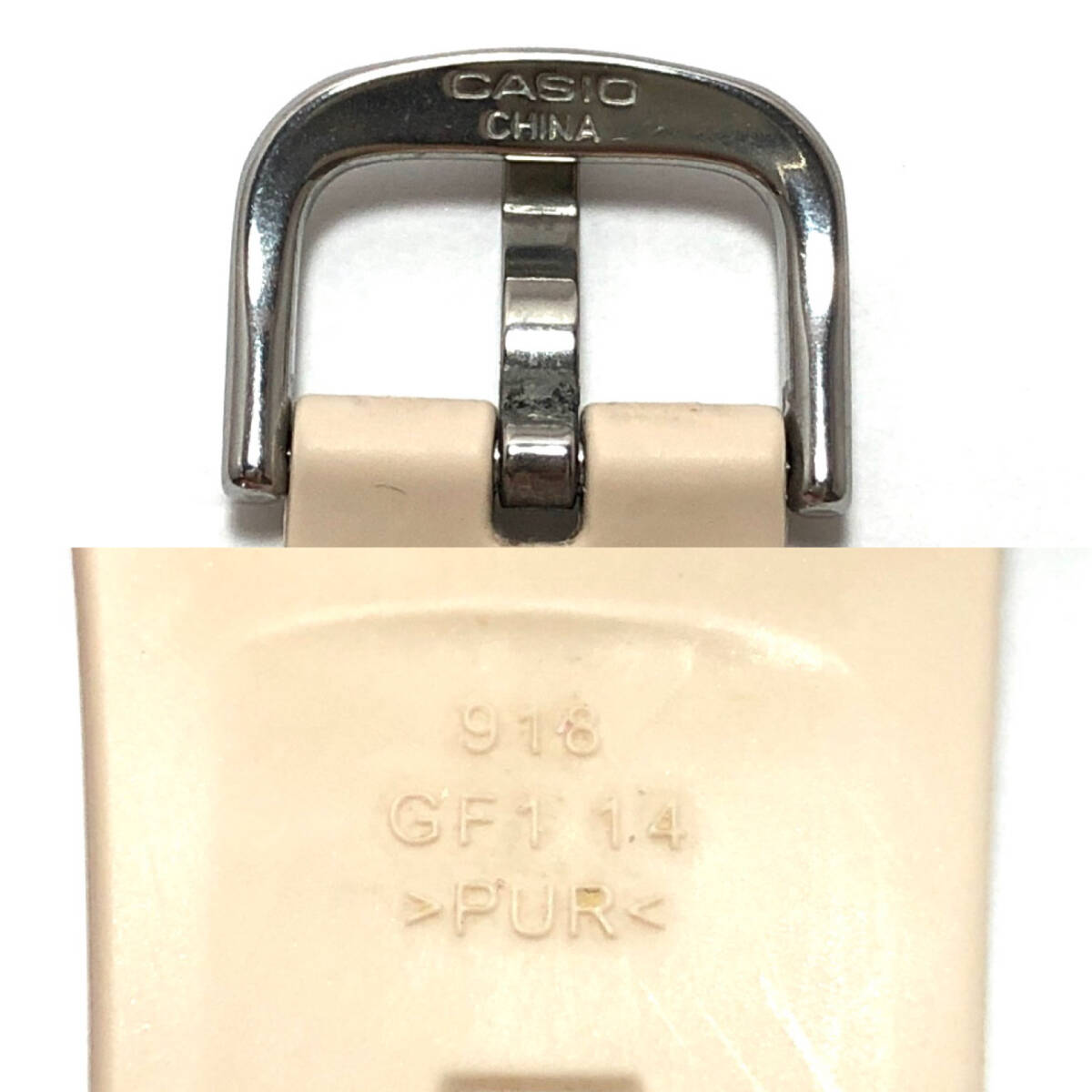 ＊CASIO BABY-G BGA-2510 電波ソーラー 腕時計 マルチバンド6 デジアナ ベージュ系 白文字盤 レディース カシオ 布袋付 稼働品の画像6