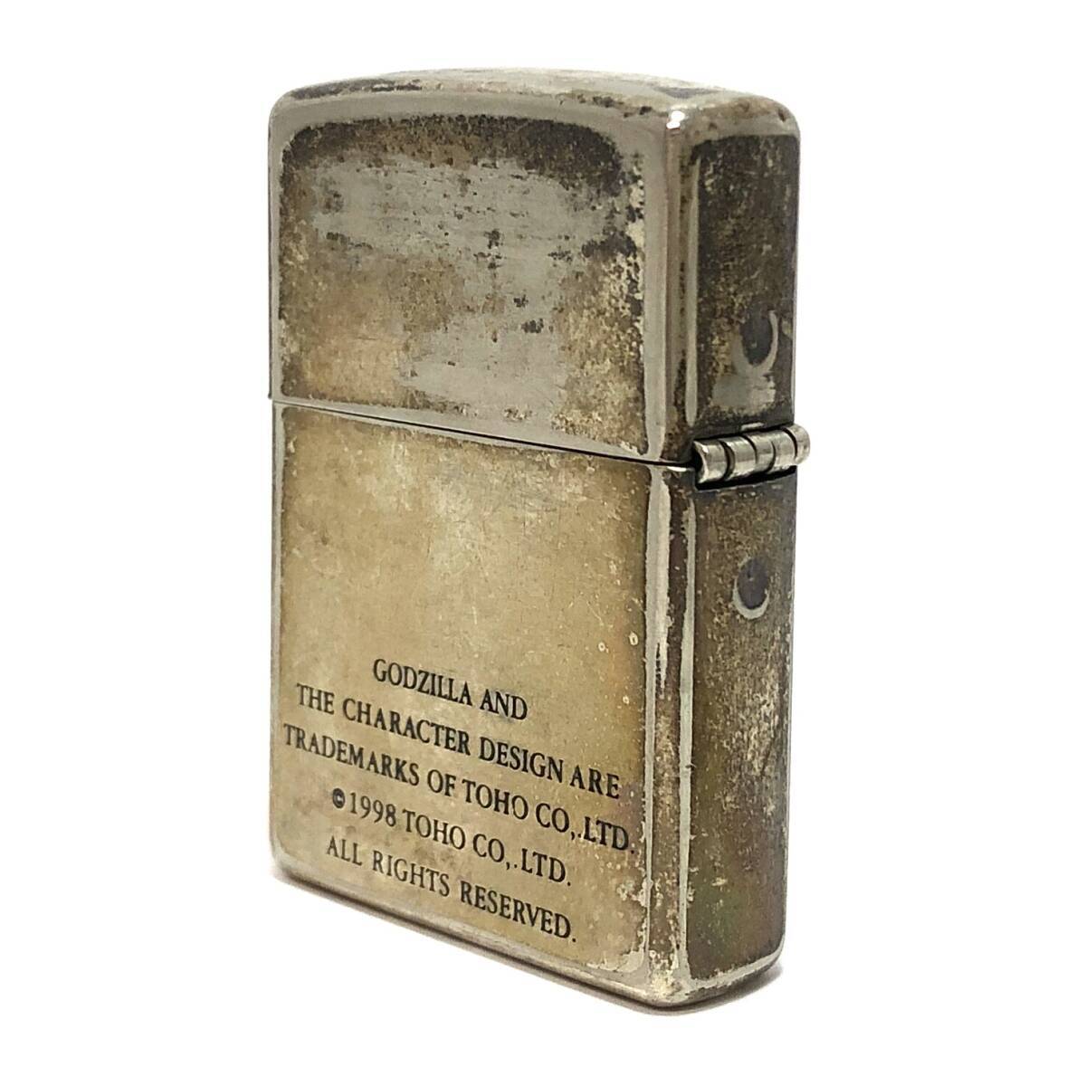 ＊【火花OK】ZIPPO ゴジラ 台座付 オイルライター 1997年 リミテッド No.1445 煙草 タバコ 喫煙具 喫煙グッズ ジッポー GODZILLA LIMITEDの画像4