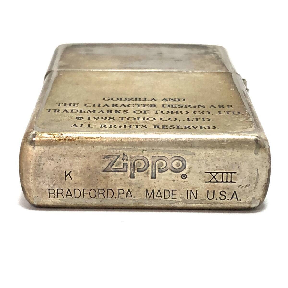 ＊【火花OK】ZIPPO ゴジラ 台座付 オイルライター 1997年 リミテッド No.1445 煙草 タバコ 喫煙具 喫煙グッズ ジッポー GODZILLA LIMITEDの画像8