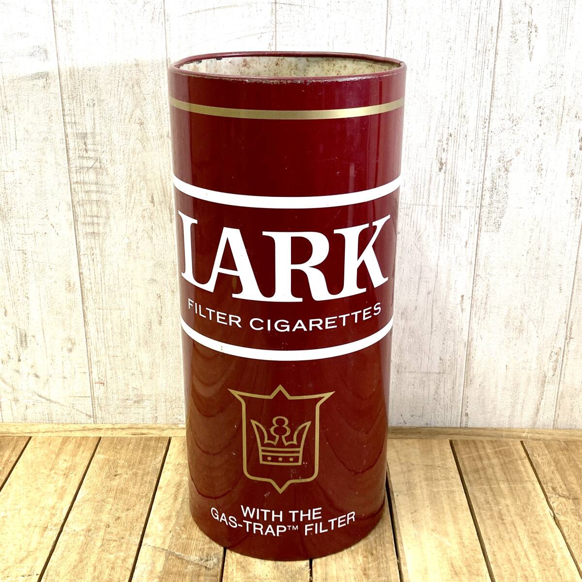 LARK スチール缶 赤 傘立て ゴミ箱 ダストボックス 煙草 タバコ LARK スチール缶 赤 傘立て ゴミ箱 ダストボックス 煙草 タバコ