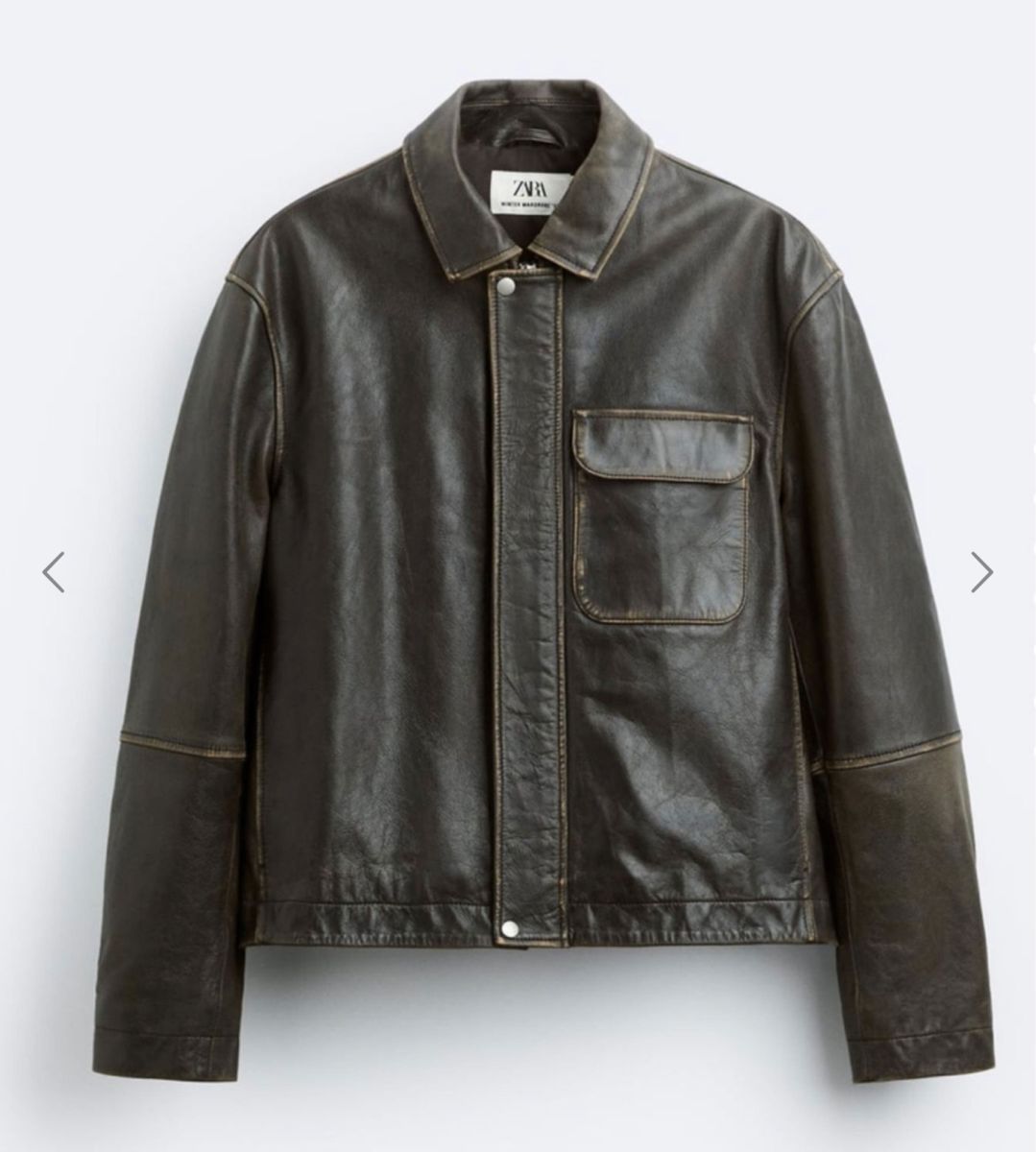 新品タグ ZARA ヴィンテージエフェクトジャケッレザージャケット 新品タグ ZARA ヴィンテージエフェクトジャケッレザージャケット