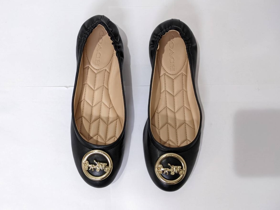 【4924】COACH パンプス レディース サンダル ブランド 靴 ブラック 黒_画像6