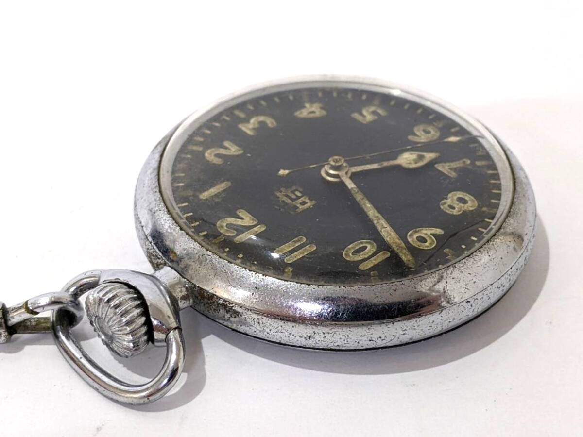 【5016】最終価格！！ アンティーク 精工舎 旧軍用 飛行時計 珍品 手巻き 懐中時計 SEIKOSHAの画像6