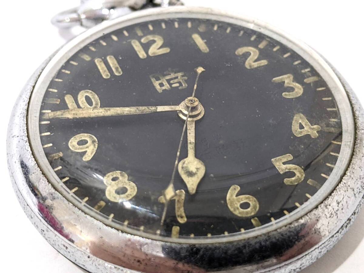 【5016】最終価格！！ アンティーク 精工舎 旧軍用 飛行時計 珍品 手巻き 懐中時計 SEIKOSHAの画像1