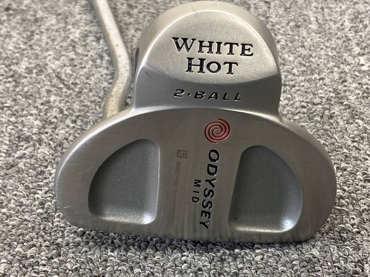 ①◇ODYSSEY WHITE HOT 2-BALL パター オデッセイ ホワイトホット ゴルフクラブ 中古品 ヘッドカバー付きの画像1