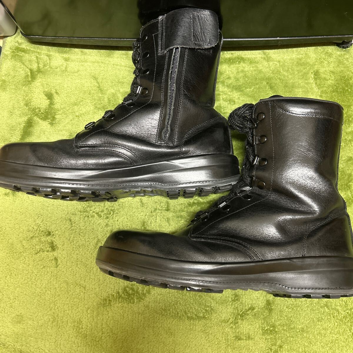 男性警察官用 警備靴(静電気帯電防止) Simon シモン 日本製 JIS 革製 黒色 警察グッズ 25.5cm ブーツ コスプレ の画像2
