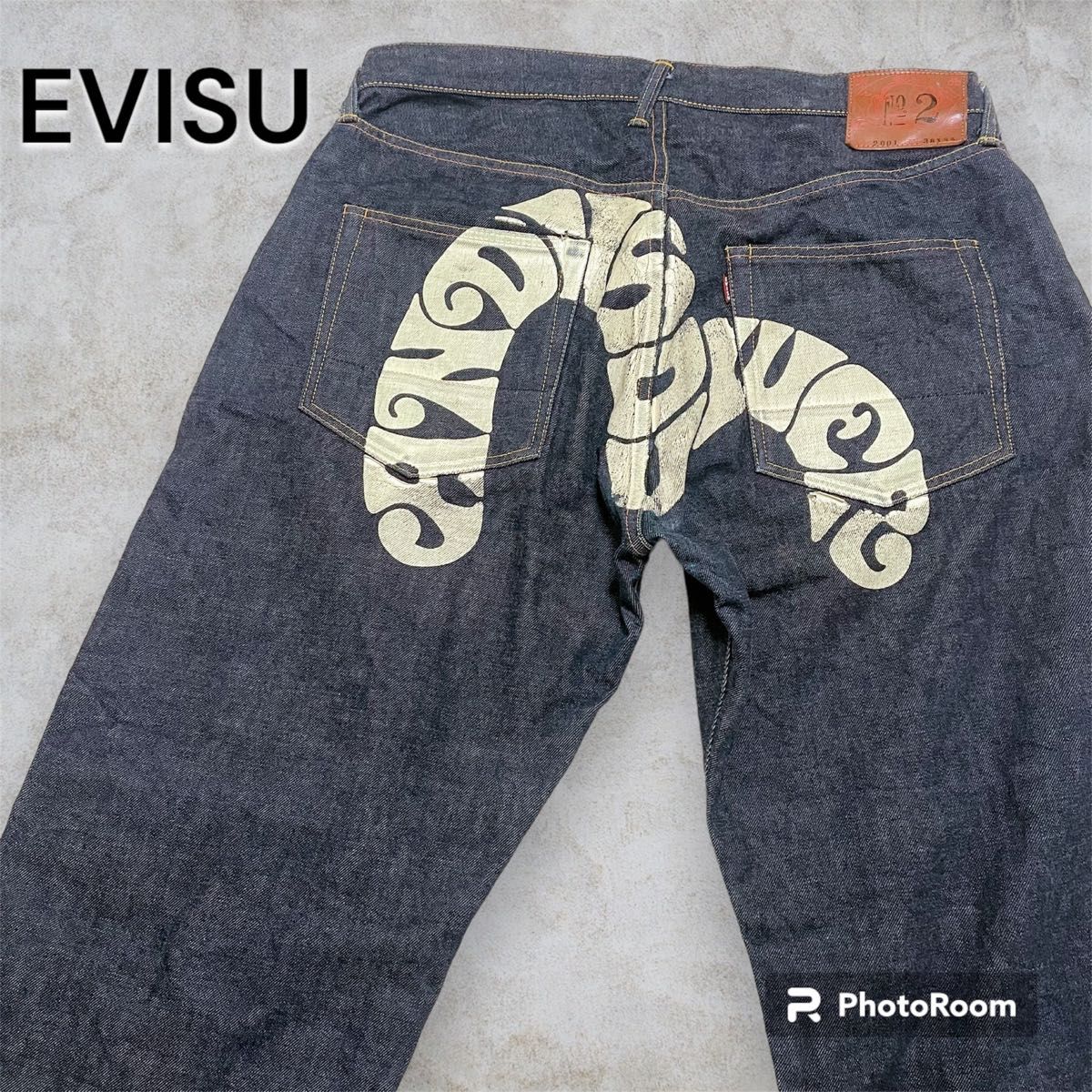 EVISU エヴィス　2001 no2 ビックカモメ　黄耳　デニム　mighty デニムパンツ インディゴデニム