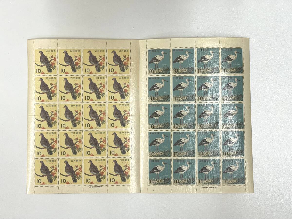 【昭和38-39年】 鳥シリーズ シート 6種完 日本切手 額面10円 1963年 1964年_画像5