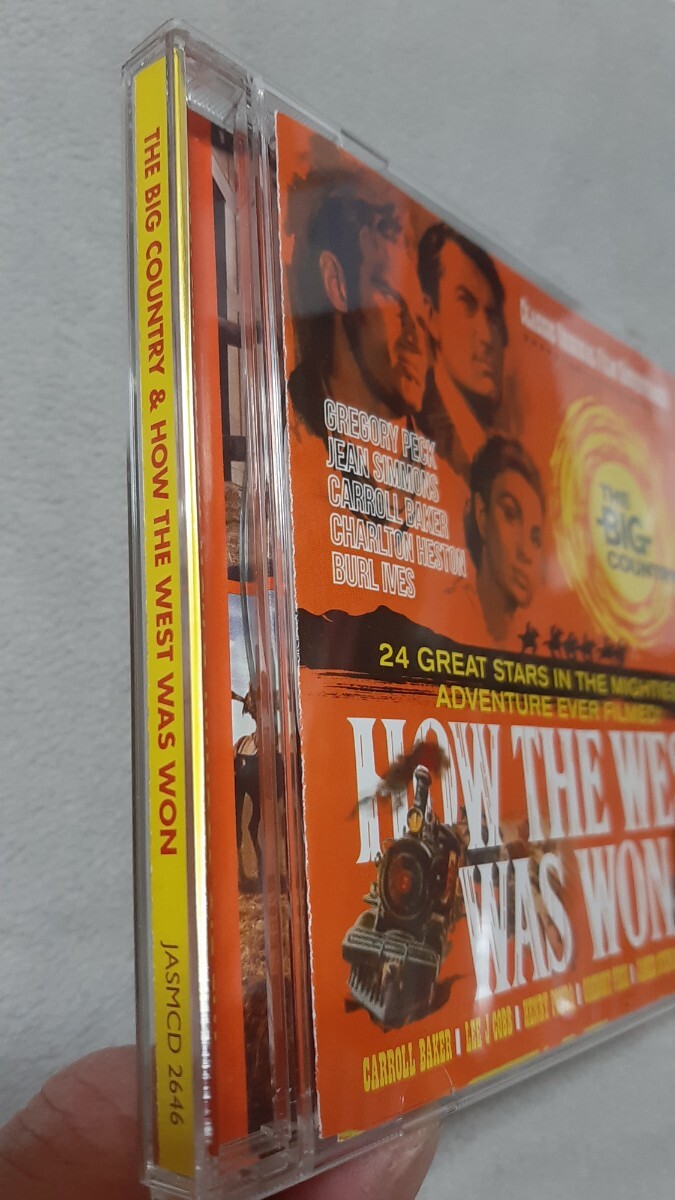 サントラ盤2作品「大いなる西部(58年12曲ジェローム・モロス音楽)西部開拓史(62年15曲アルフレッド・ニューマン音楽)」CD-R盤輸入盤の画像5