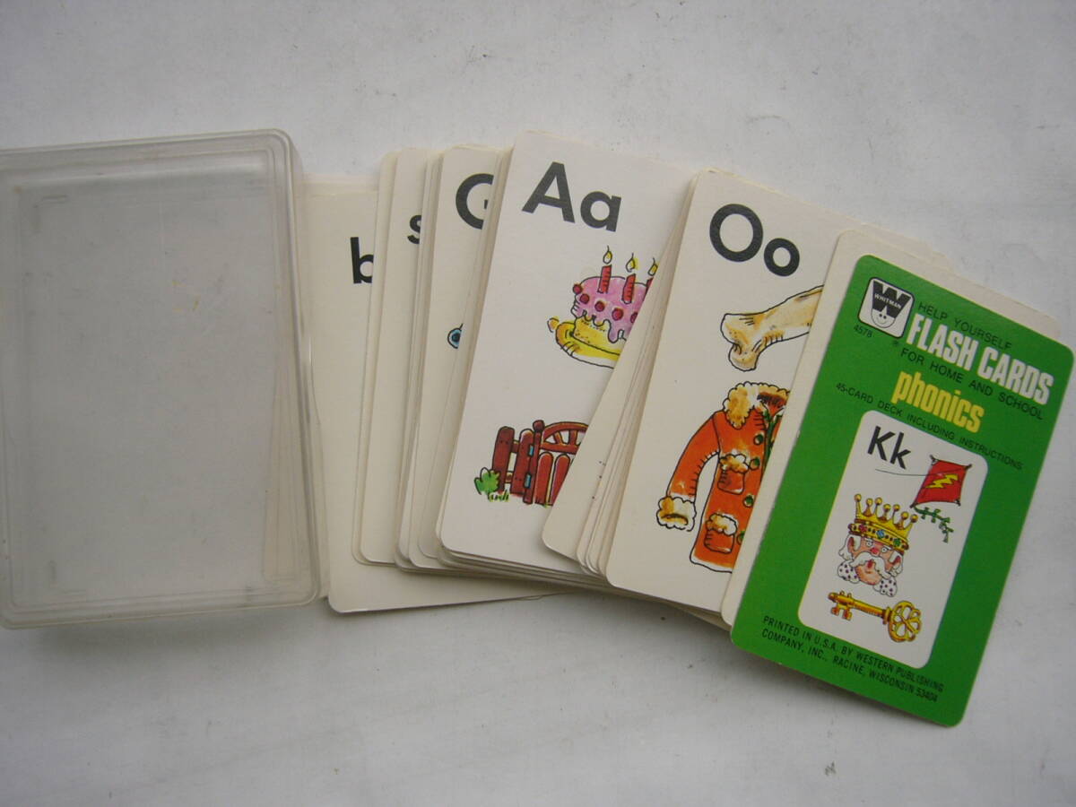 英語カード（トランプ型）/「FLASH CARDS　phonics 」（42枚+表紙・解説）_画像4