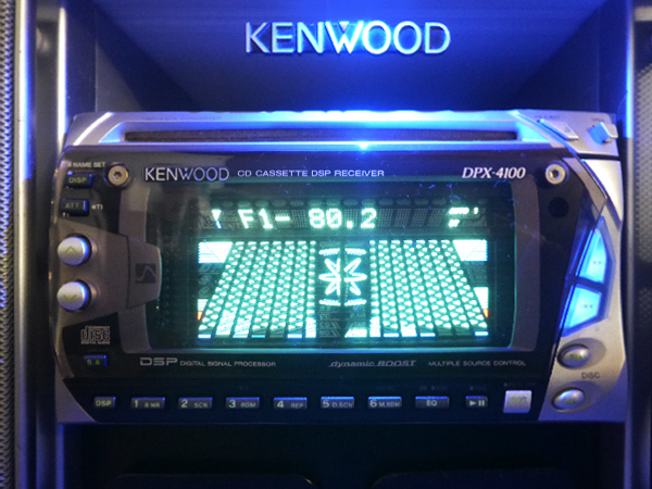 ★KENWOOD DPX-4100！ ★スペアナ・グライコ・ＤＳＰ！★カセット・ＣＤ ★ヘッド・レンズ、クリーニング済！の画像3