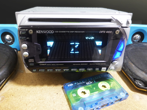 ★KENWOOD DPX-4100！ ★スペアナ・グライコ・ＤＳＰ！★カセット・ＣＤ ★ヘッド・レンズ、クリーニング済！の画像4