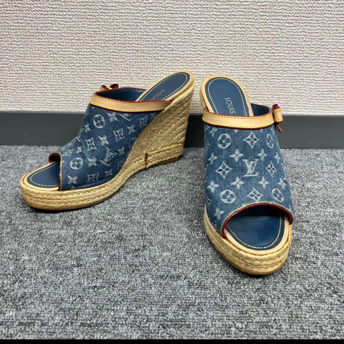 ルイヴィトン LOUIS VUITTON  モノグラム サンダル  デニム