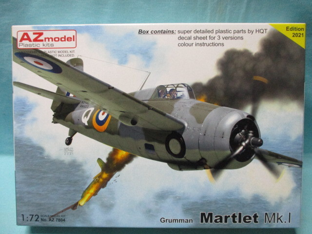 1/72 AZmodel イギリス海軍 グラマン マートレット Mk.Ⅰ 未開封/現状品 定形外300円 F4F ワイルドキャット AZモデル ハセガワ_キャラメル箱/内袋未開封/現状品