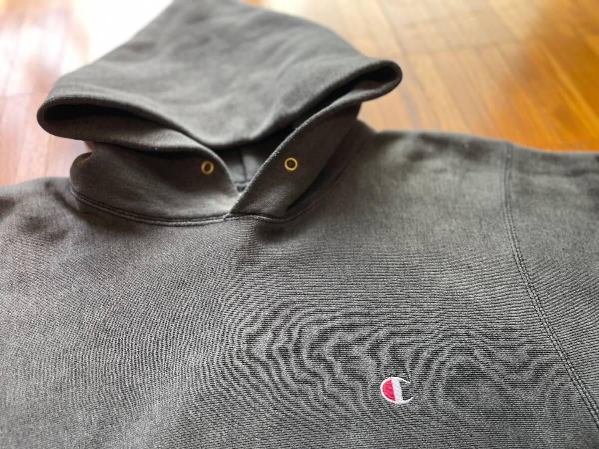 vintage 90sトリコタグ チャンピオン リバースウィーブ スウェット パーカー ブラック champion reverse weave sweat hoodie black visvim の画像1