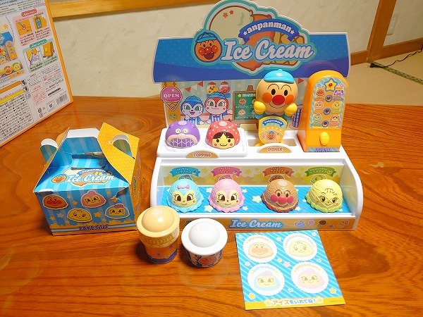  Anpanman . chair . ice . san toy ice playground equipment used Take out box crack equipped 
