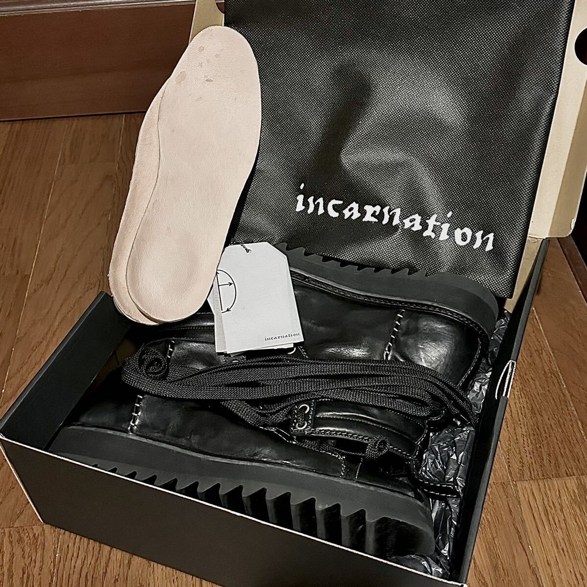 incarnation スニーカー フロントジップ サイズ41 カスタムオーダー品 インカネーション インカーネーションの画像8