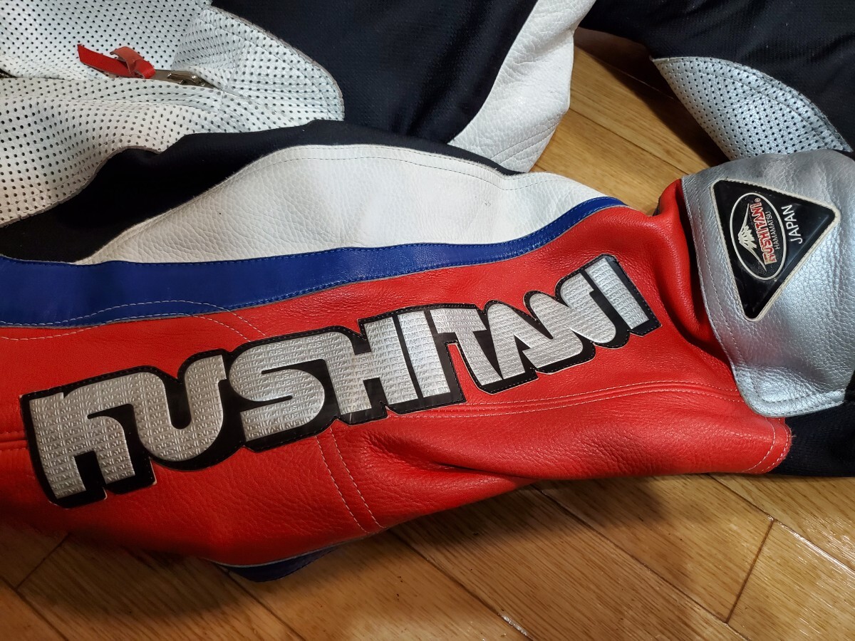 【MFJ公認L】クシタニ レーシングスーツ プロトコアレザー バイク ライディング ライダース パンチング スライダー付 革ツナギ kushitaniの画像10