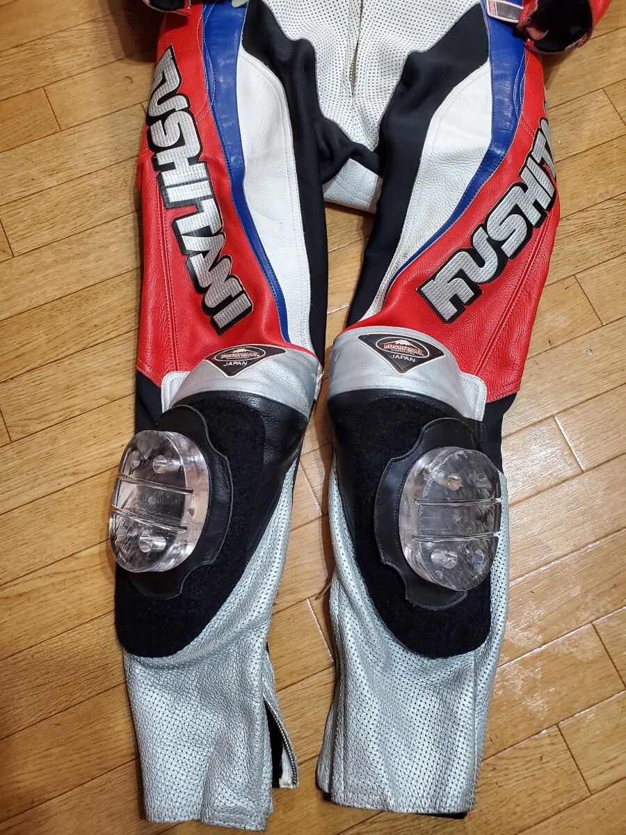 【MFJ公認L】クシタニ レーシングスーツ プロトコアレザー バイク ライディング ライダース パンチング スライダー付 革ツナギ kushitaniの画像3