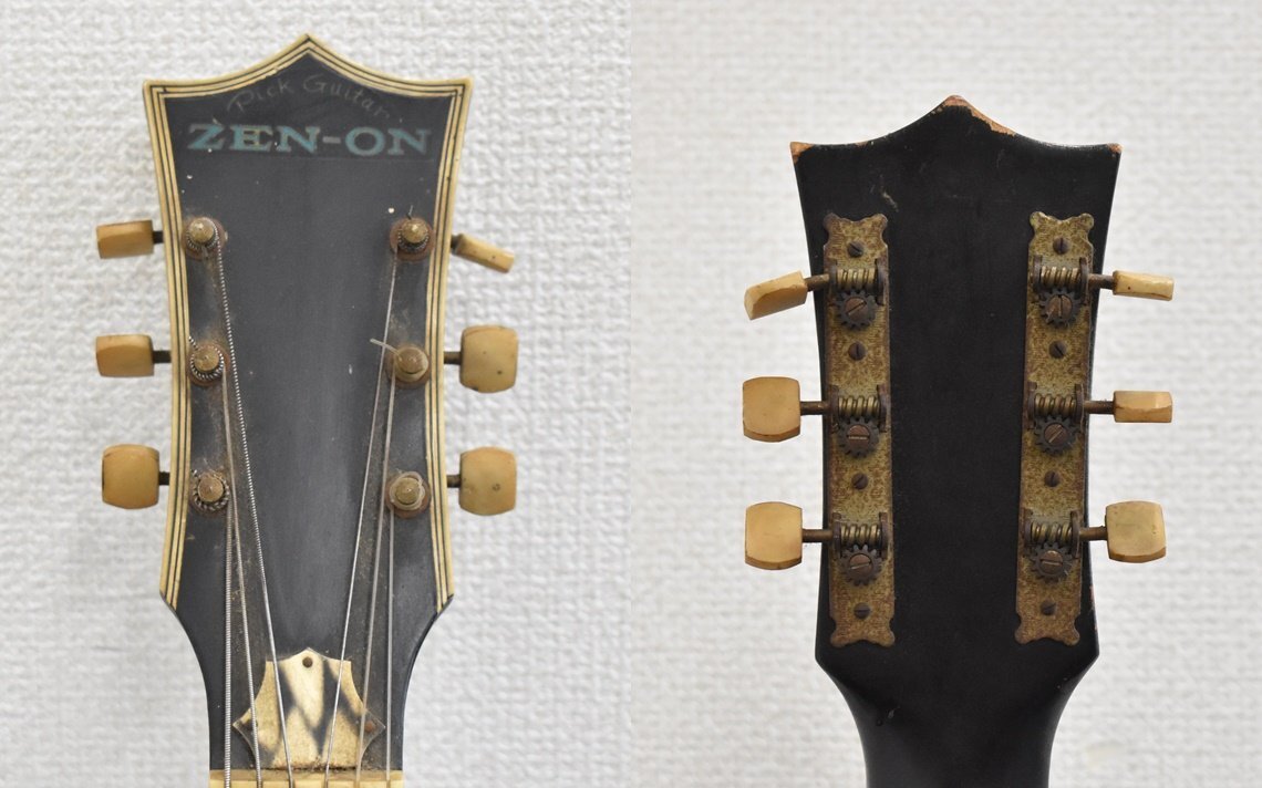 Σ2411 ジャンク品 ZEN-ON Pick Guitar 全音 フルアコ ギターの画像4