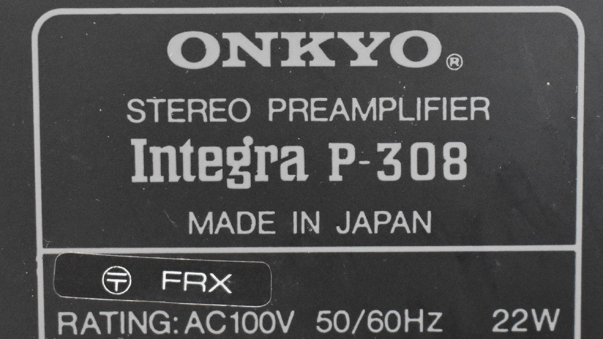 Σ2295 中古品 ONKYO Integra P-308 オンキヨー プリアンプの画像8
